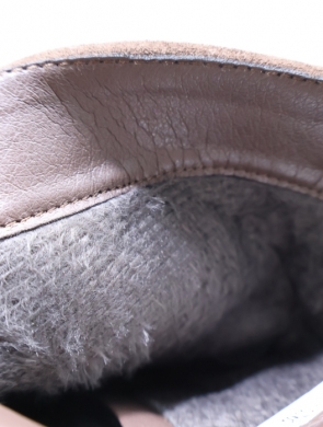 Kozaki damskie ocieplane na obcasie (36-41) BM178 BROWN