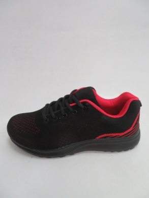 Buty sportowe damskie na płaskim (36-41) FRY-21 BLACK/RED