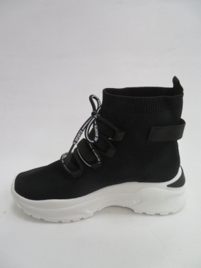 Sneakersy damskie wysokie (36-41) K-69 BLACK