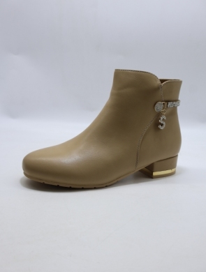 Botki damskie ocieplane na obcasie (36-41) DX2313 KHAKI