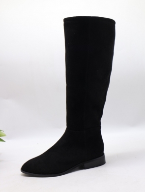 Kozaki damskie na płaskim (36-41) MVP318 BLACK