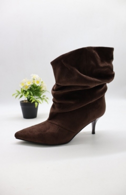 Botki damskie na szpilce (36-41) 52268 BROWN
