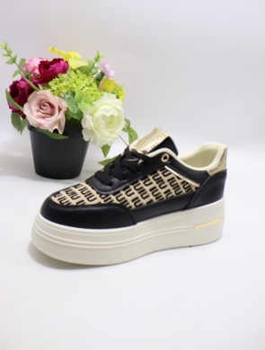 Buty sportowe damskie na płaskim (36-41) AF23-323 BLACK