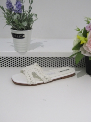 Klapki damskie na płaskim (36-41) C279 WHITE