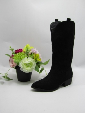 Kozaki damskie na obcasie (36-41) HQ331 BLACK