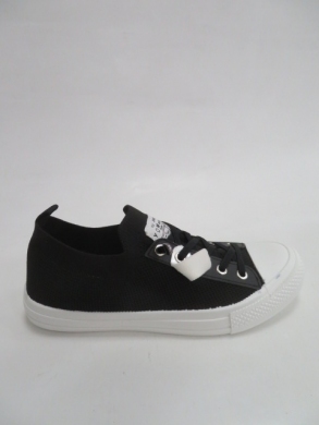 Trampki damskie na płaskim (36-41) PC05 BLACK/WHITE