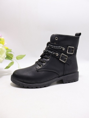 Botki damskie ocieplane na płaskim (36-41) XCHE-27 BLACK