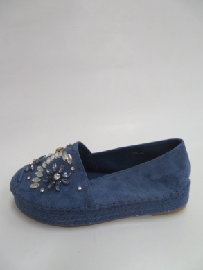 Mokasyny damskie na koturnie (36-41) 1430 BLUE