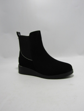 Botki damskie ocieplane na płaskim (36-41) SG856 BLACK