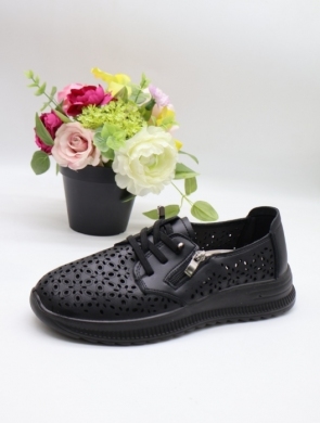 Buty sportowe damskie na płaskim (36-41) BK01-3 BLACK