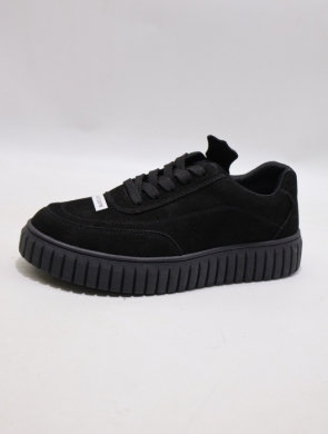 Buty sportowe damskie na płaskim (36-41) 1375 BLACK