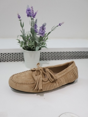 Mokasyny damskie na płaskim (36-41) H8-981 KHAKI