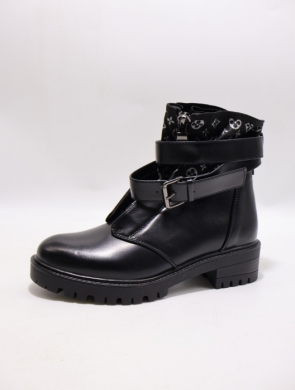 Botki damskie na płaskim (36-41) NC1052 BLACK