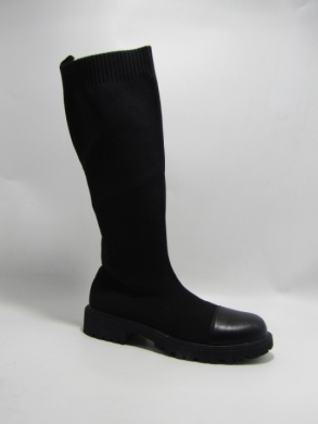 Kozaki damskie na płaskim (36-41) HQ316 BLACK