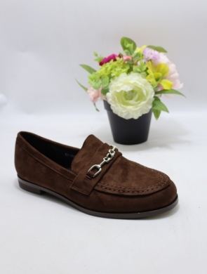 Mokasyny damskie na płaskim (36-41) H8-1503 BROWN