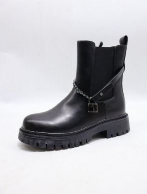 Botki damskie ocieplane na płaskim (36-41) X80289-25A BLACK