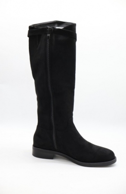 Kozaki damskie na płaskim (36-41) 69001 BLACK