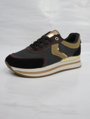 Buty sportowe damskie na płaskim (36-41) 9093 BLACK