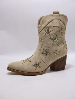 Botki damskie na obcasie (36-41) T287 BEIGE