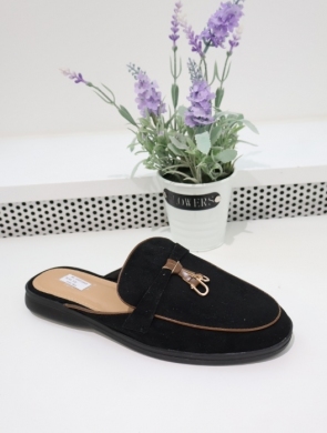 Klapki damskie na płaskim (36-41) G503 BLACK