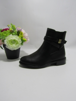 Botki damskie na płaskim (36-41) BL58 PU/BLACK