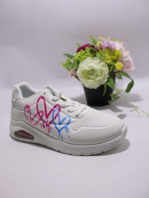 Buty sportowe damskie na płaskim (36-41) 6006 WHITE