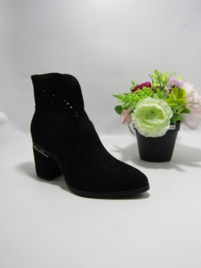 Botki damskie na obcasie (36-41) H2321-1 BLACK