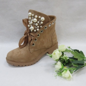 Botki damskie na płaskim (36-41) 8371 CAMEL