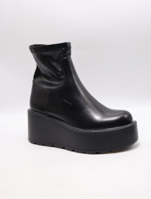 Botki damskie na koturnie (36-41) 9256 BLACK