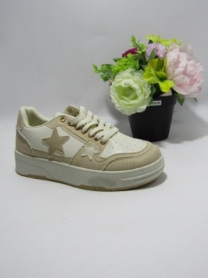 Buty sportowe damskie na płaskim (36-41) 9295 BEIGE