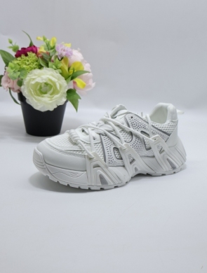 Buty sportowe damskie na płaskim (36-42) B2076 WHITE