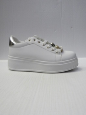 Buty sportowe damskie na koturnie (36-41) 1711 WHITE/SILVER