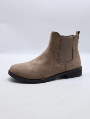 Botki damskie ocieplane na płaskim (36-41) BL24002 KHAKI/MIC