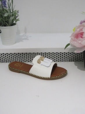 Klapki damskie na płaskim (36-41) M19 WHITE