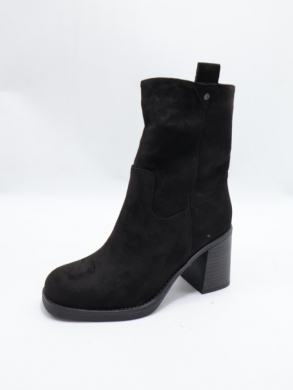 Botki damskie ocieplane na obcasie (36-41) HQ343 BLACK