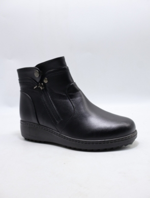 Botki damskie ocieplane na płaskim (36-41) 8144-1 BLACK