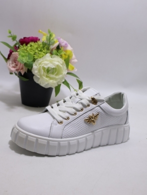 Buty sportowe damskie na płaskim (37-41) TH006 SKO WHITE