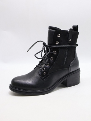 Botki damskie ocieplane na obcasie (36-41) F6860 KHAKI