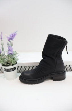 Botki damskie na płaskim (36-41) 1132 BLACK