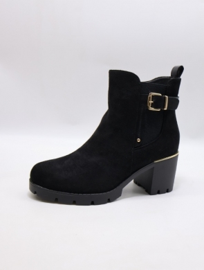 Botki damskie ocieplane na obcasie (36-41) AXHX-86 BLACK