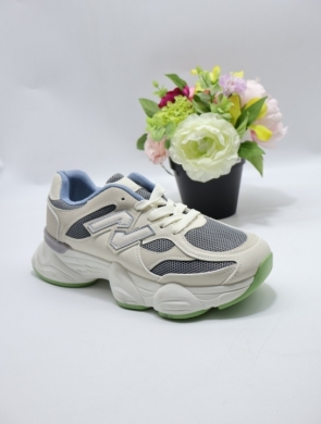 Buty sportowe damskie na płaskim (36-41) 23096 WHITE