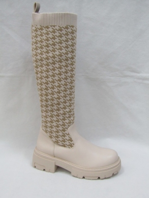 Kozaki damskie na płaskim (36-41) NS281 BEIGE