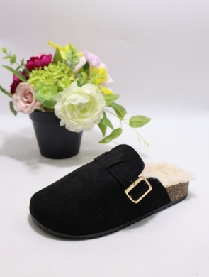 Kapcie damskie ocieplane (36-41) L66-266 BLACK