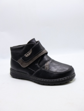 Botki damskie ocieplane na płaskim (36-42) 22T85-1 BLACK