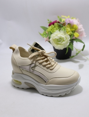 Buty sportowe damskie na płaskim (36-41) AB123 BEIGE