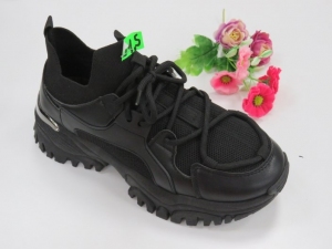 Buty sportowe damskie na płaskim (36-41) J2271-1 BLACK