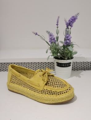 Mokasyny damskie na płaskim (36-41) 2857 YELLOW