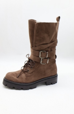 Botki damskie na płaskim (36-41) T323 BROWN