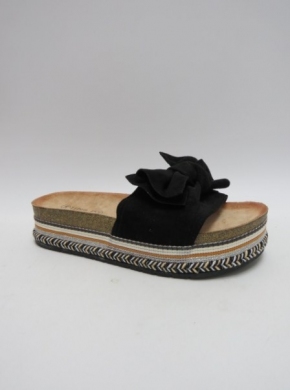 Klapki damskie na koturnie (36-41) 289 BLACK
