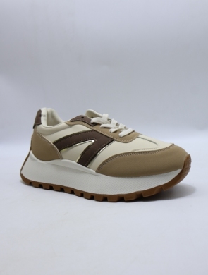 Buty sportowe damskie na płaskim (36-41) 9180 TAUPE